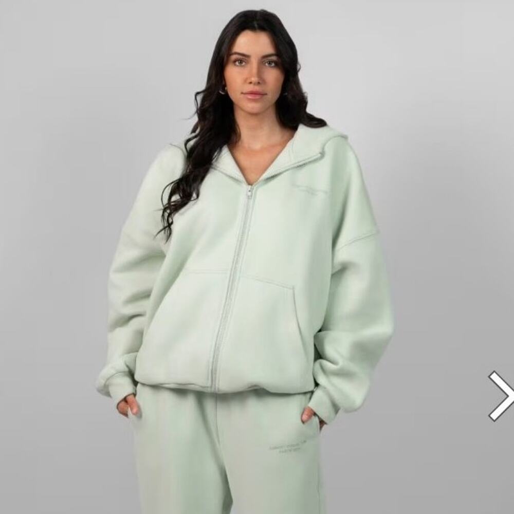 Comfrt Pastel Mint Zip Hoodie size XL unisex New
